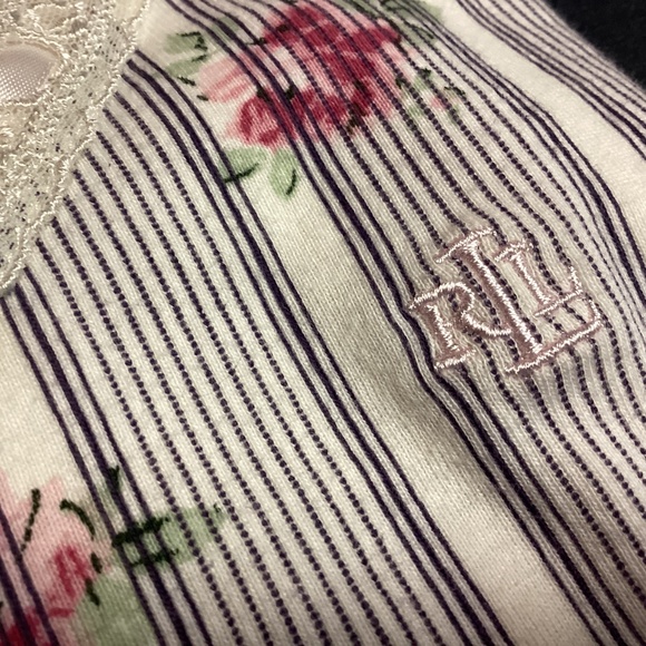 NWOT Lauren Ralph Lauren Sleepwear Pajama Set Size Small Floral GREEN LABEl - Picture 11 of 11